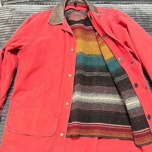 Woolrich Old Rose Canvas Wool Blanket Lined Coat Women’s S Country Barn